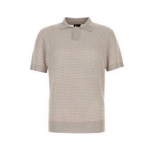 Brioni Men Embroidered Silk Blend Polo Shirt